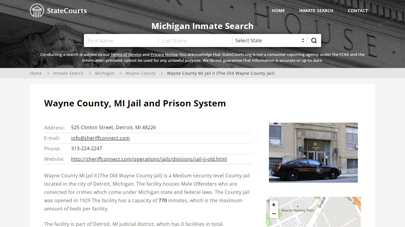 Wayne County MI Jail II (The Old Wayne County Jail) Inmate Records ...