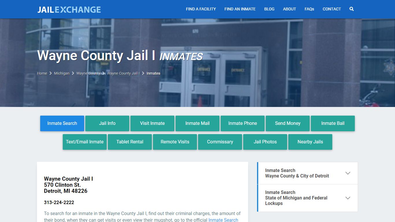 Wayne County Inmate Search | Arrests & Mugshots | MI - JAIL EXCHANGE