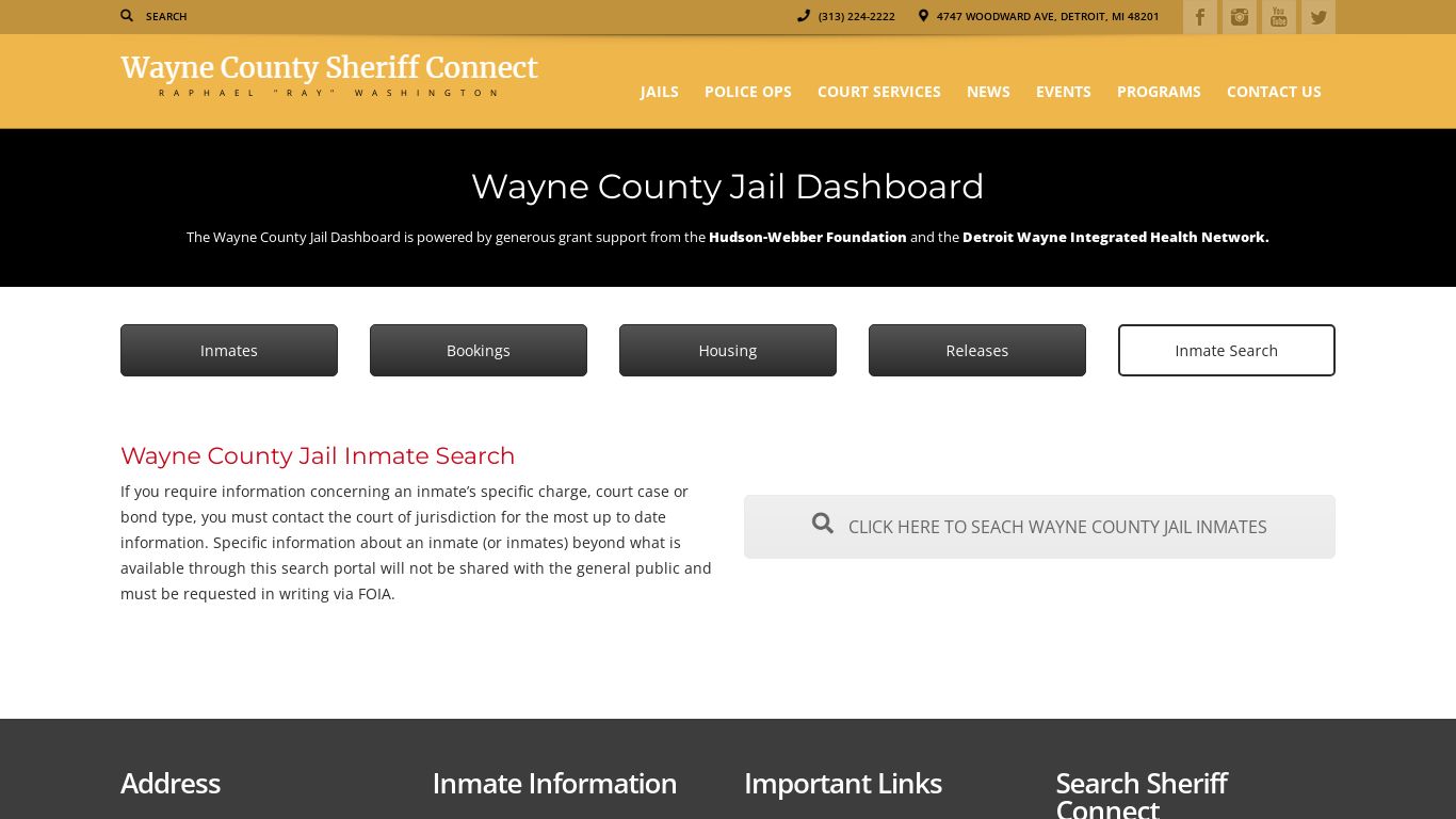 Inmate Search | Raphael Washington Sheriff Connect